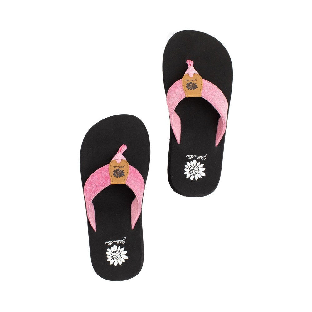 YELLOW BOX FLOPS FONSIE FUCHSIA FLIP FLOP NEW IN BOX MEDIUM - Picture 3 of 4